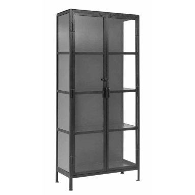 NORDAL PHOENIX VITRINESKAB SORT - 175