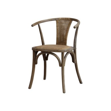 CHIC ANTIQUE FRANSK SPISESTOL M/FLETSÆDE/RUND RYG - 79